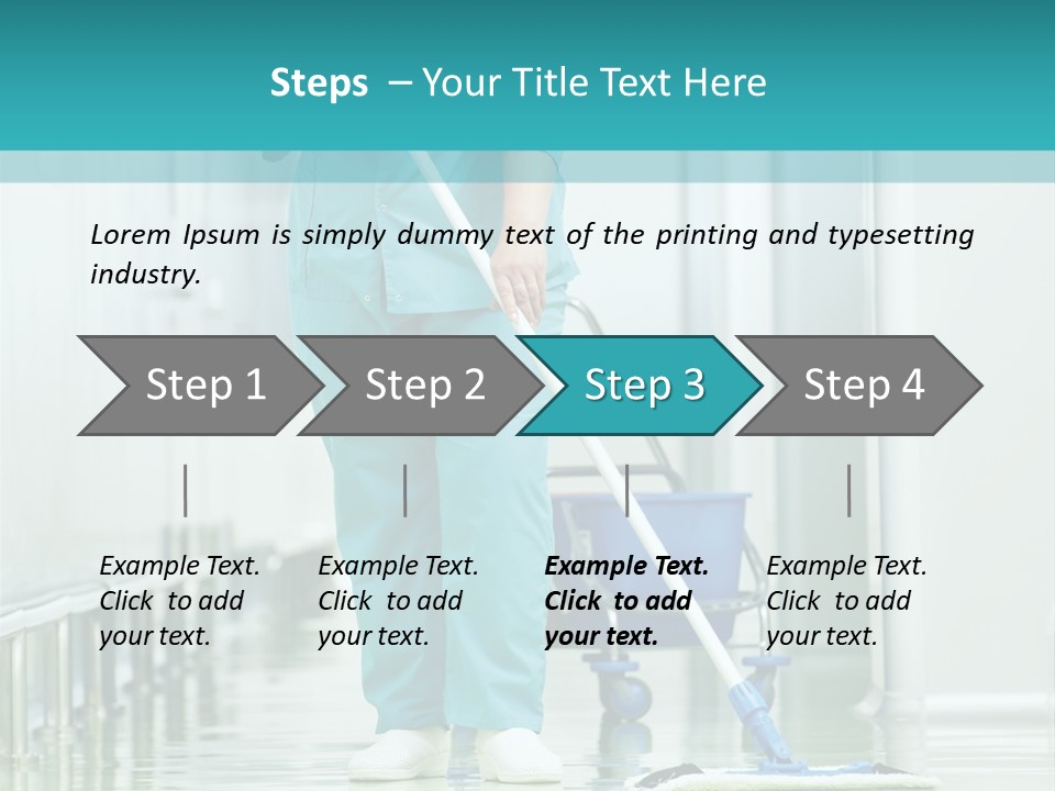 Lady Cleaner Clinic PowerPoint Template