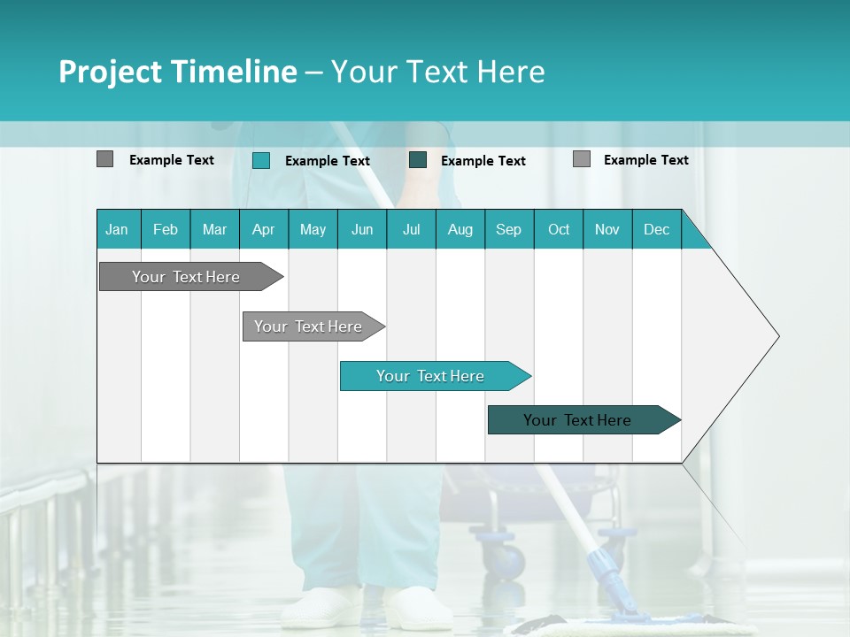 Lady Cleaner Clinic PowerPoint Template