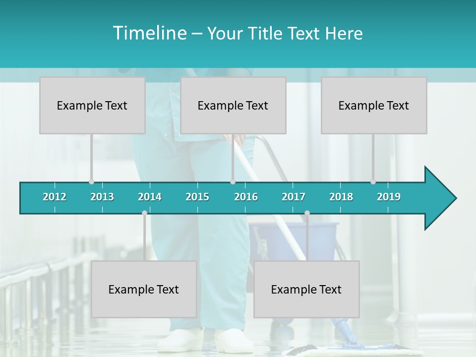 Lady Cleaner Clinic PowerPoint Template