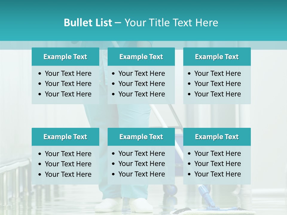 Lady Cleaner Clinic PowerPoint Template