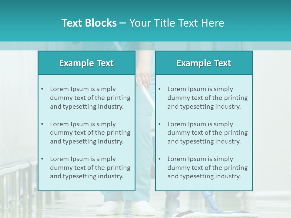 Lady Cleaner Clinic PowerPoint Template