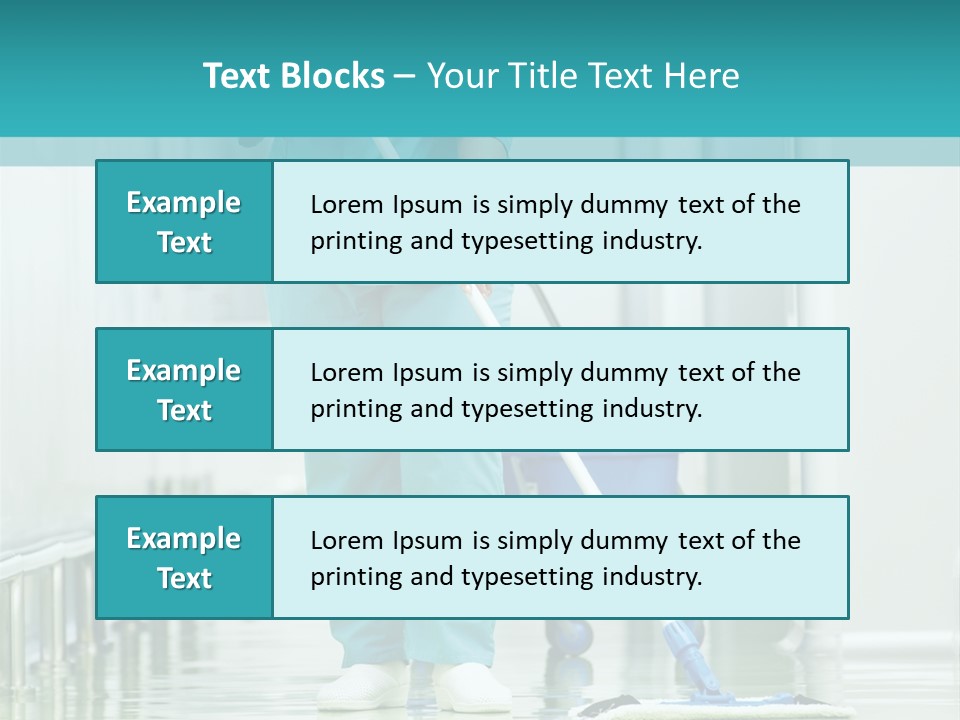 Lady Cleaner Clinic PowerPoint Template