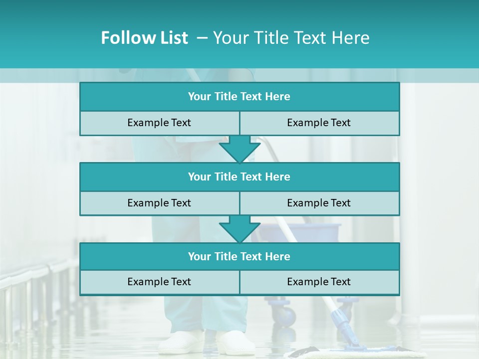 Lady Cleaner Clinic PowerPoint Template