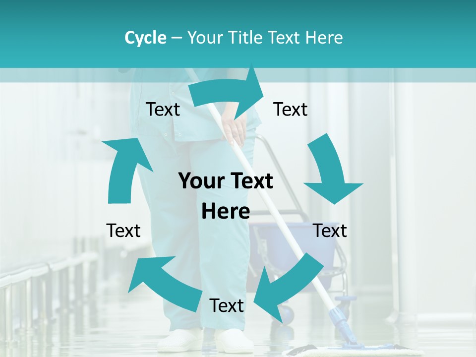 Lady Cleaner Clinic PowerPoint Template