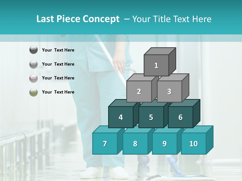 Lady Cleaner Clinic PowerPoint Template