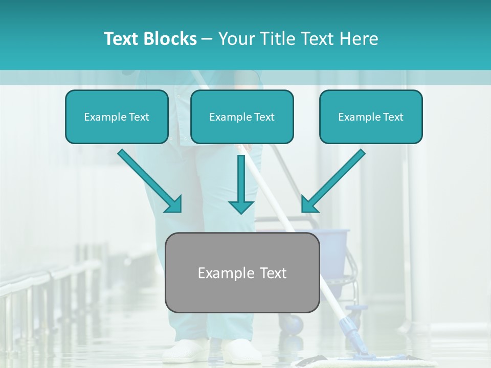 Lady Cleaner Clinic PowerPoint Template