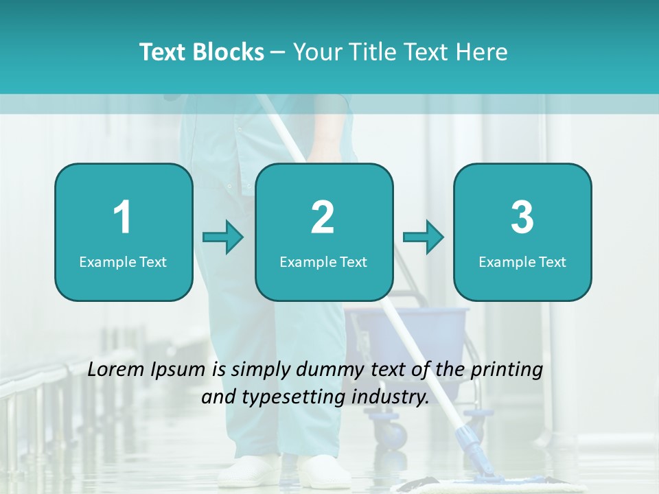 Lady Cleaner Clinic PowerPoint Template