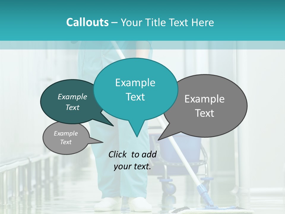 Lady Cleaner Clinic PowerPoint Template