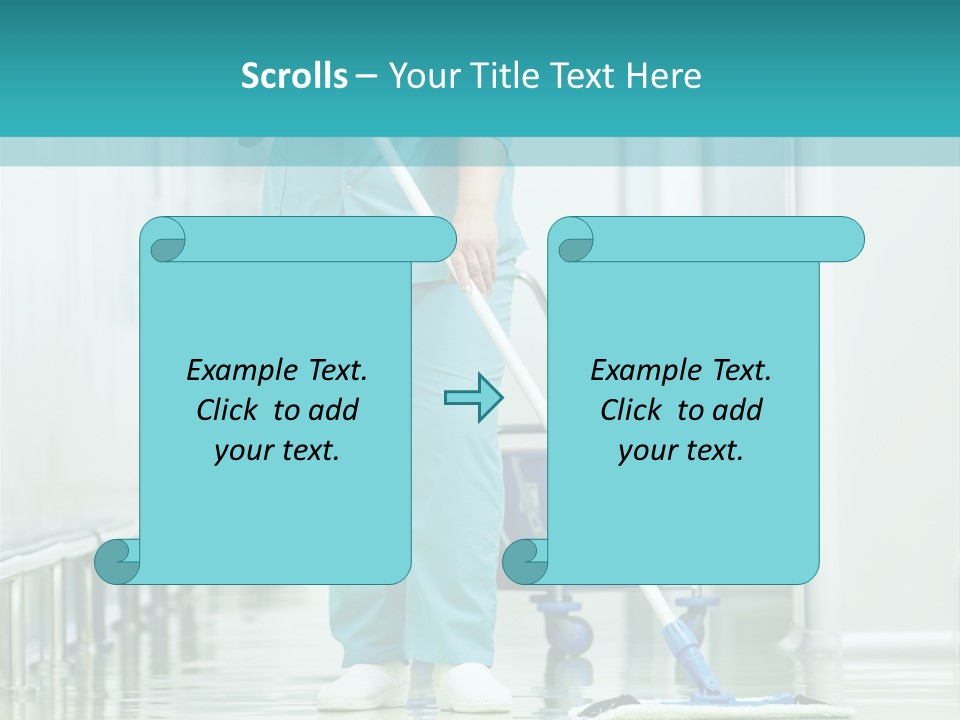 Lady Cleaner Clinic PowerPoint Template