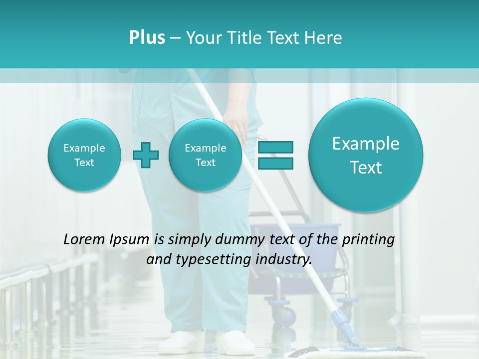 Lady Cleaner Clinic PowerPoint Template