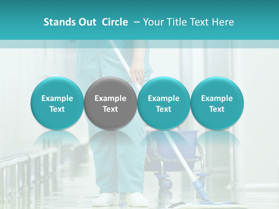 Lady Cleaner Clinic PowerPoint Template