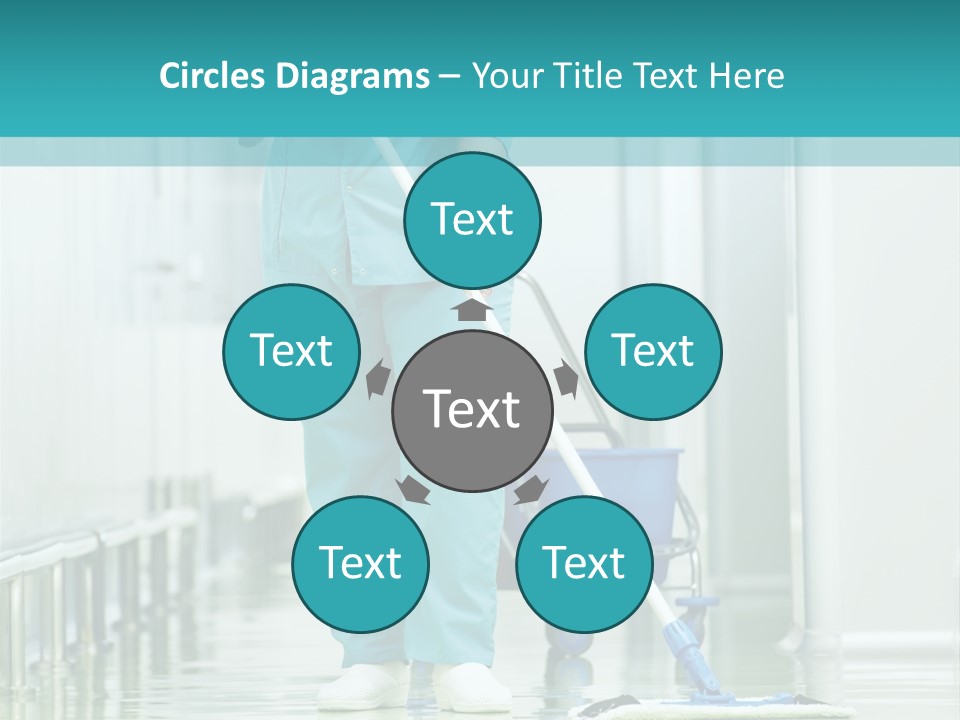 Lady Cleaner Clinic PowerPoint Template