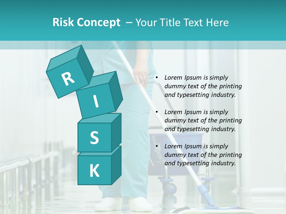 Lady Cleaner Clinic PowerPoint Template