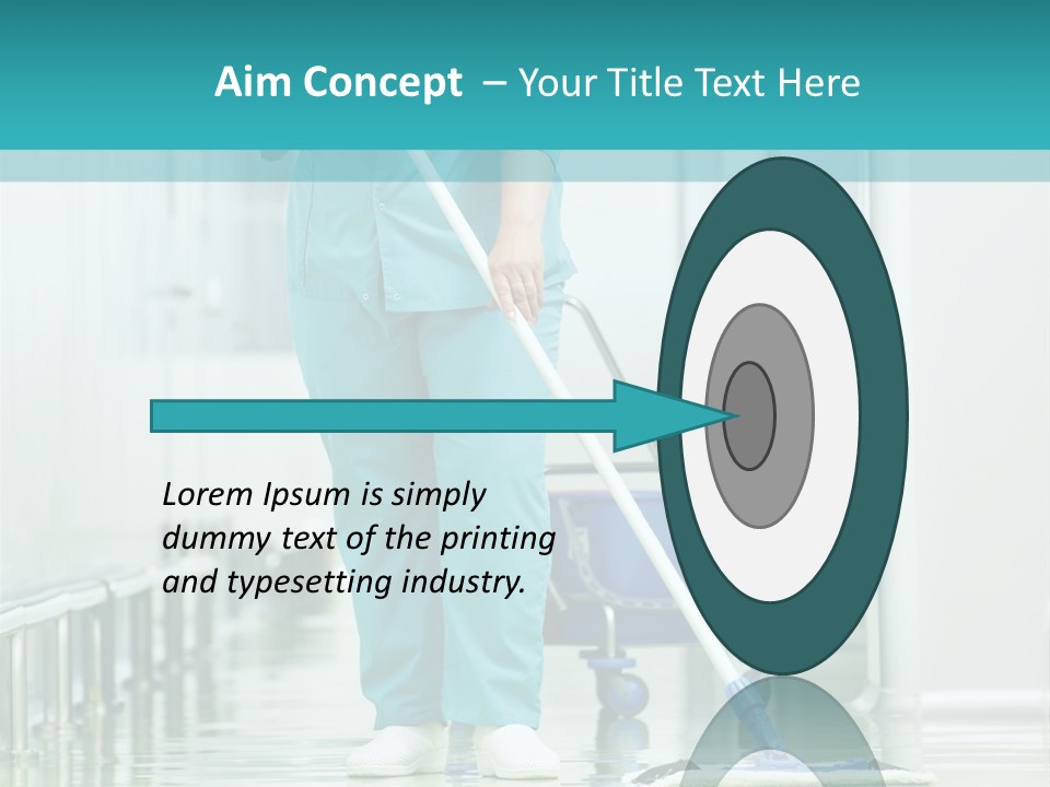 Lady Cleaner Clinic PowerPoint Template