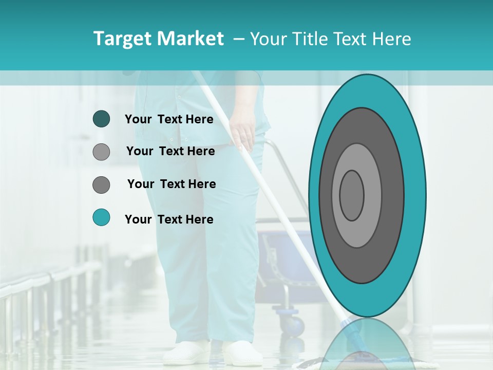 Lady Cleaner Clinic PowerPoint Template