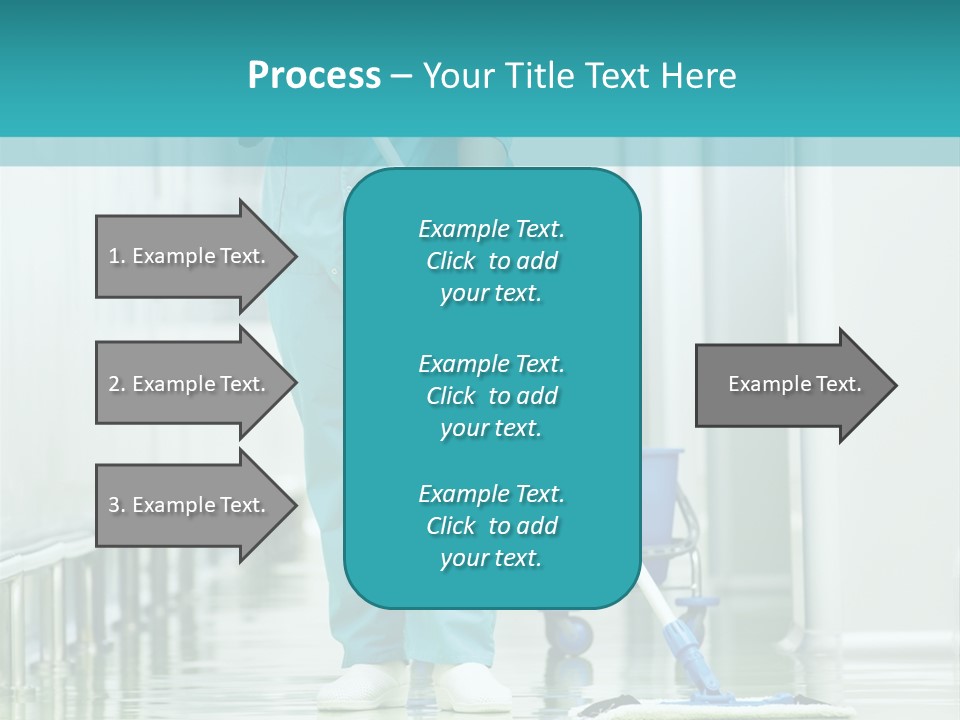 Lady Cleaner Clinic PowerPoint Template