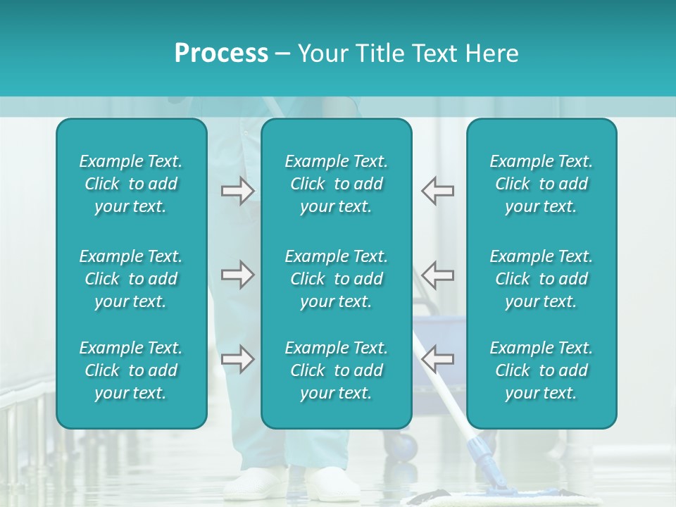 Lady Cleaner Clinic PowerPoint Template