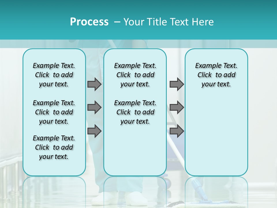 Lady Cleaner Clinic PowerPoint Template