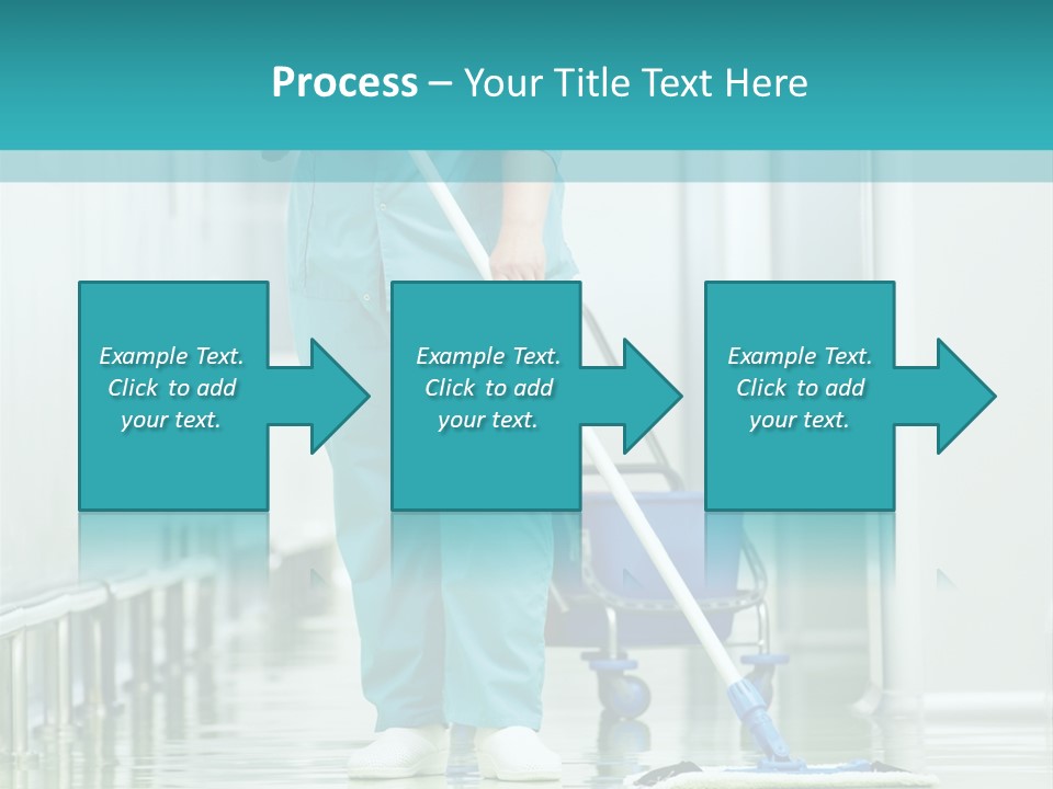Lady Cleaner Clinic PowerPoint Template