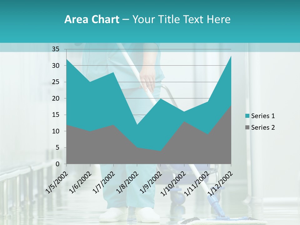 Lady Cleaner Clinic PowerPoint Template