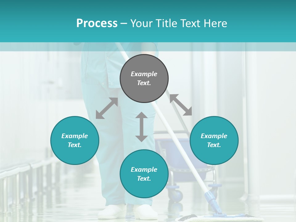 Lady Cleaner Clinic PowerPoint Template