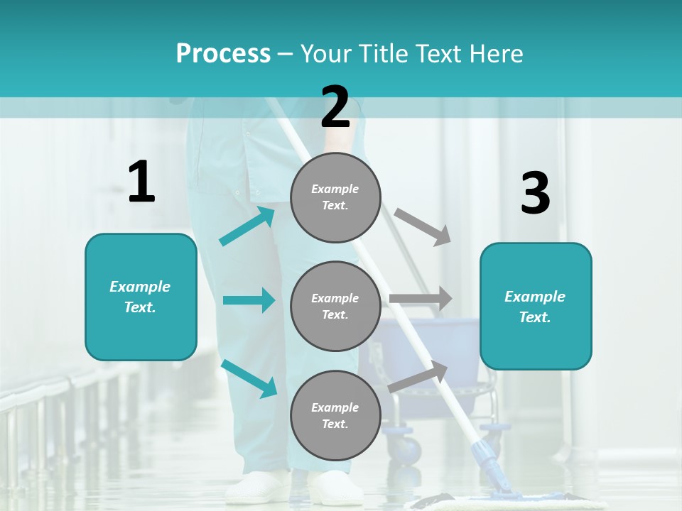 Lady Cleaner Clinic PowerPoint Template