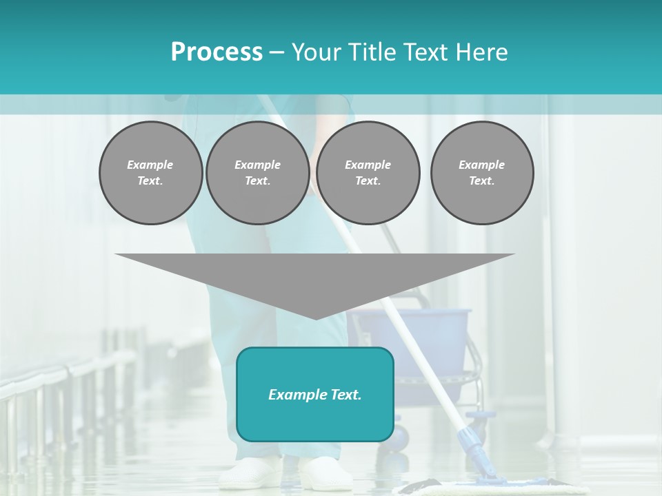 Lady Cleaner Clinic PowerPoint Template