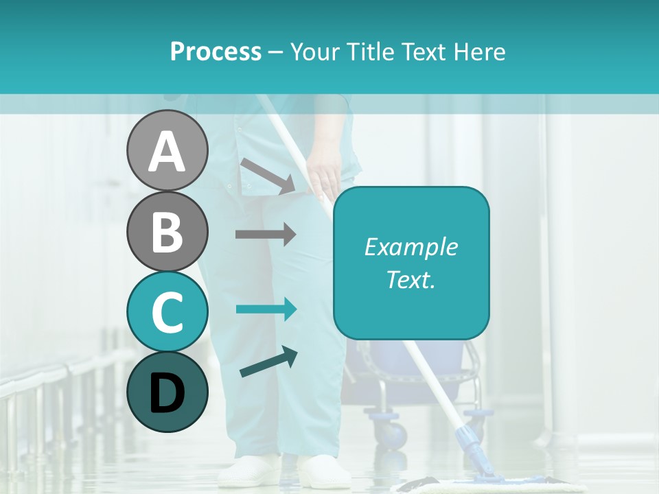 Lady Cleaner Clinic PowerPoint Template