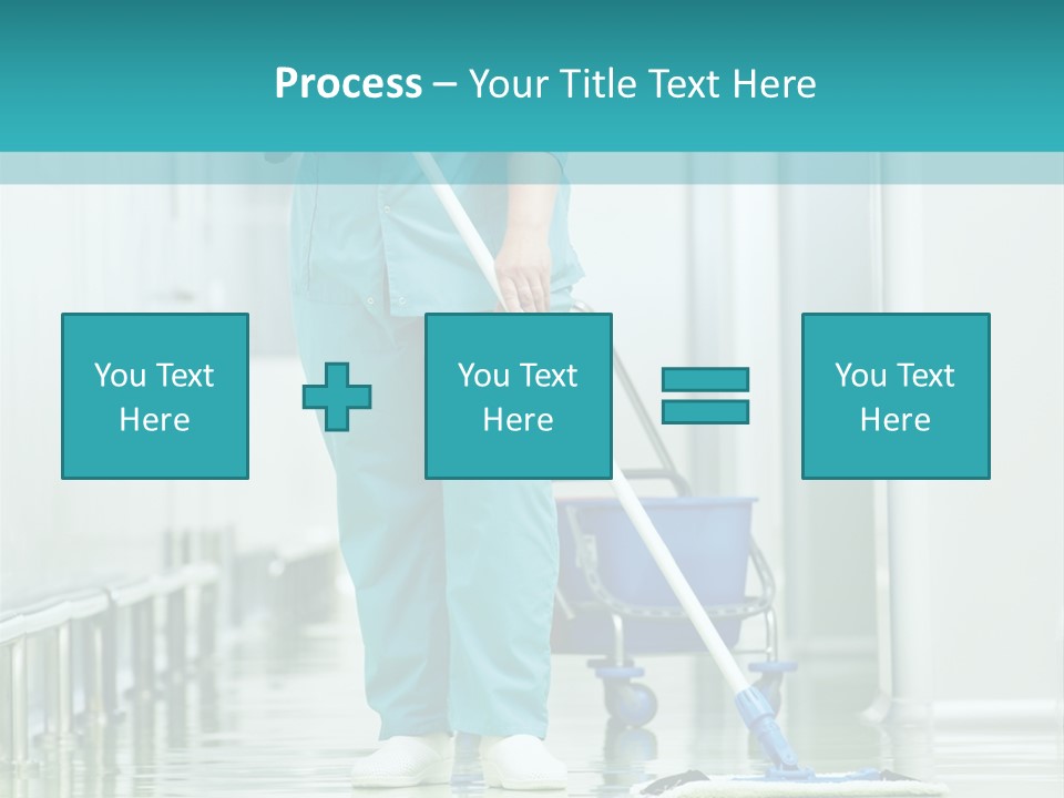 Lady Cleaner Clinic PowerPoint Template