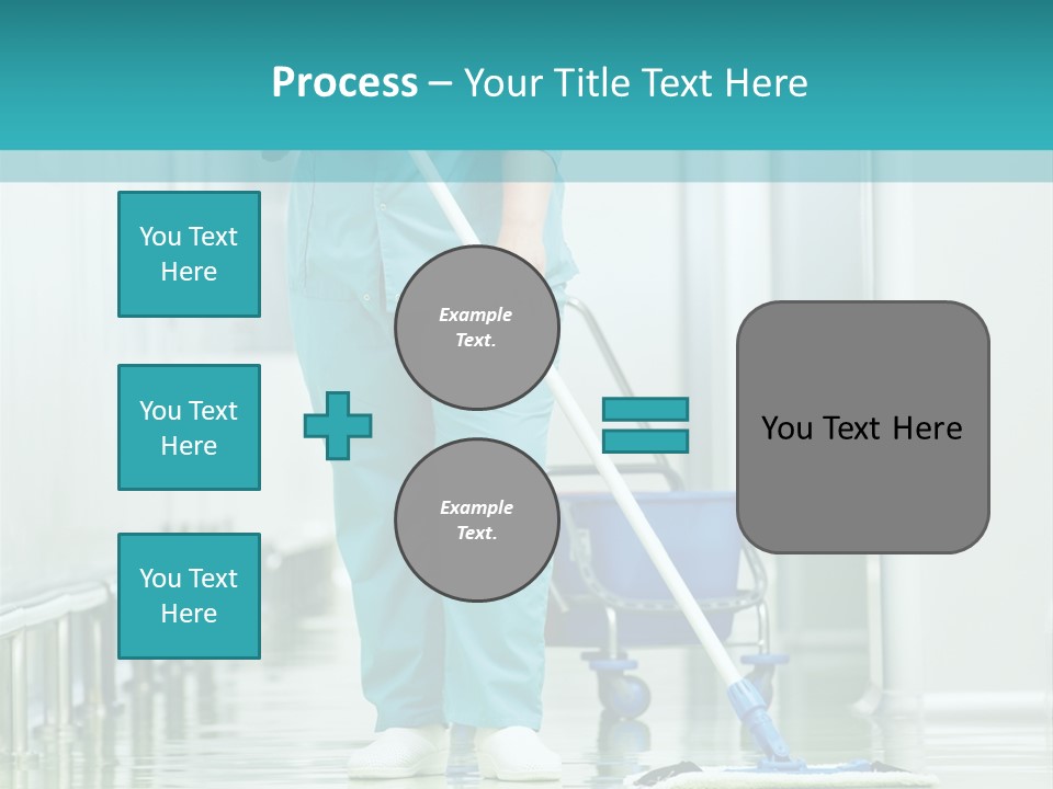 Lady Cleaner Clinic PowerPoint Template