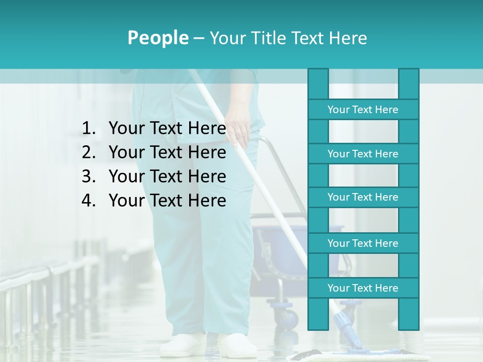 Lady Cleaner Clinic PowerPoint Template