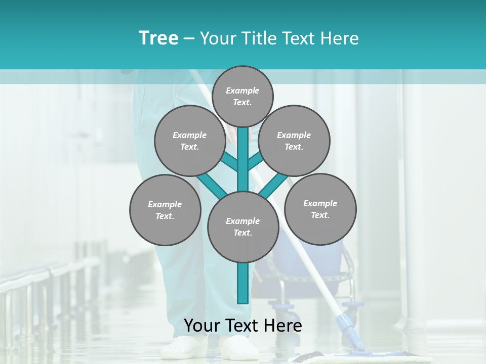 Lady Cleaner Clinic PowerPoint Template