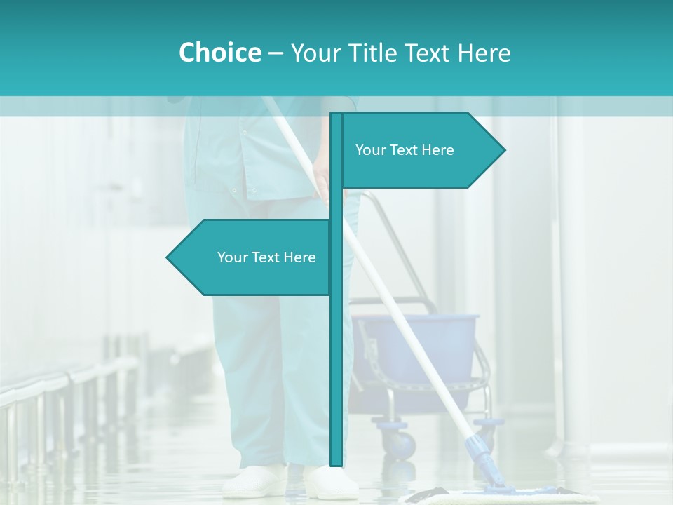 Lady Cleaner Clinic PowerPoint Template