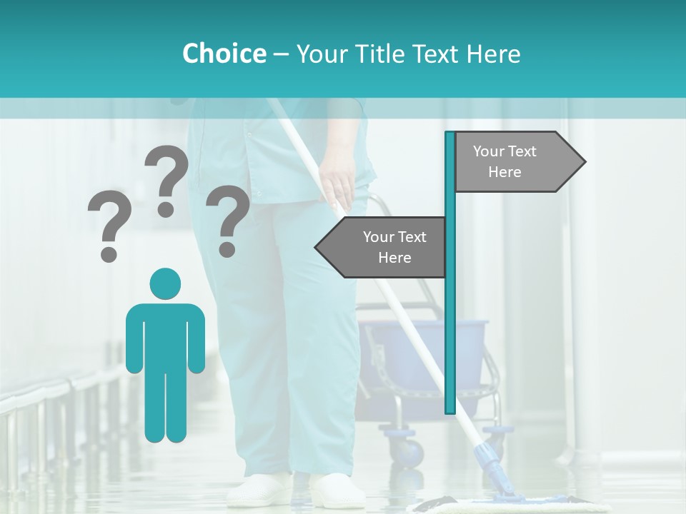 Lady Cleaner Clinic PowerPoint Template