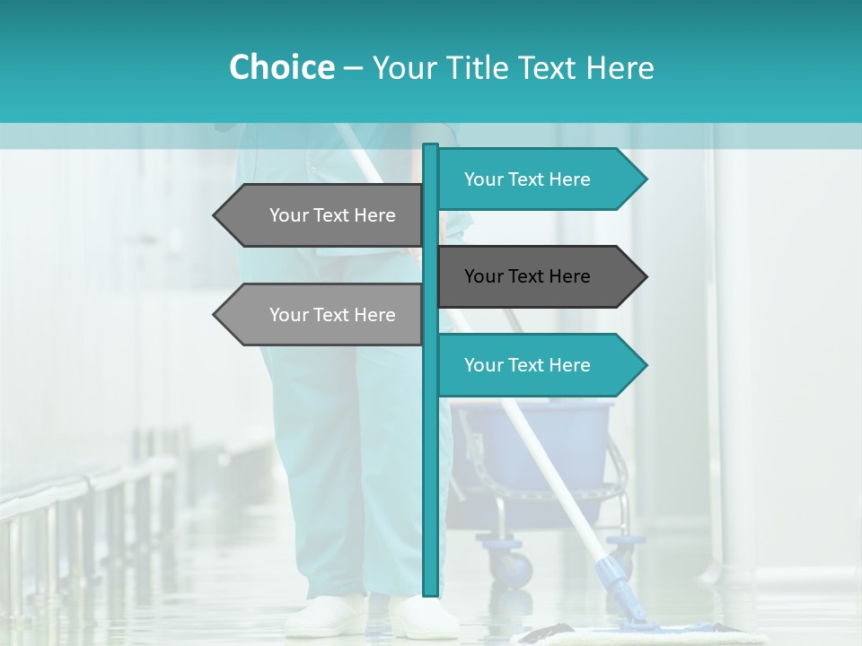 Lady Cleaner Clinic PowerPoint Template