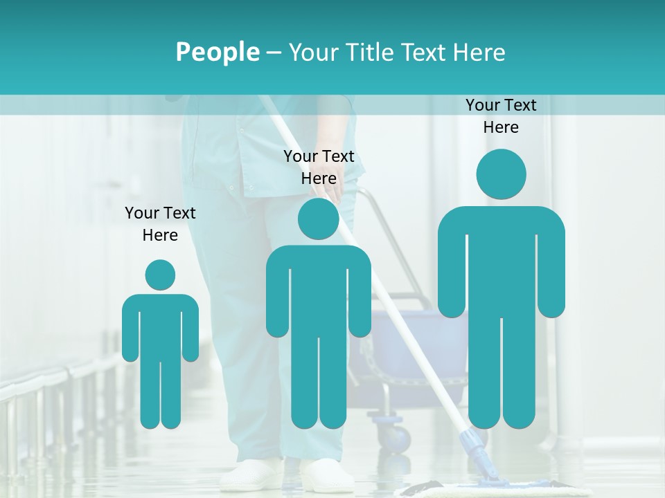 Lady Cleaner Clinic PowerPoint Template