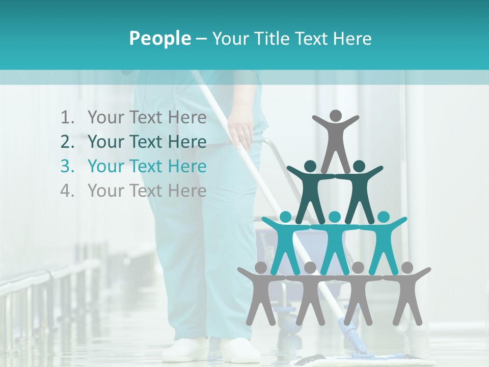 Lady Cleaner Clinic PowerPoint Template