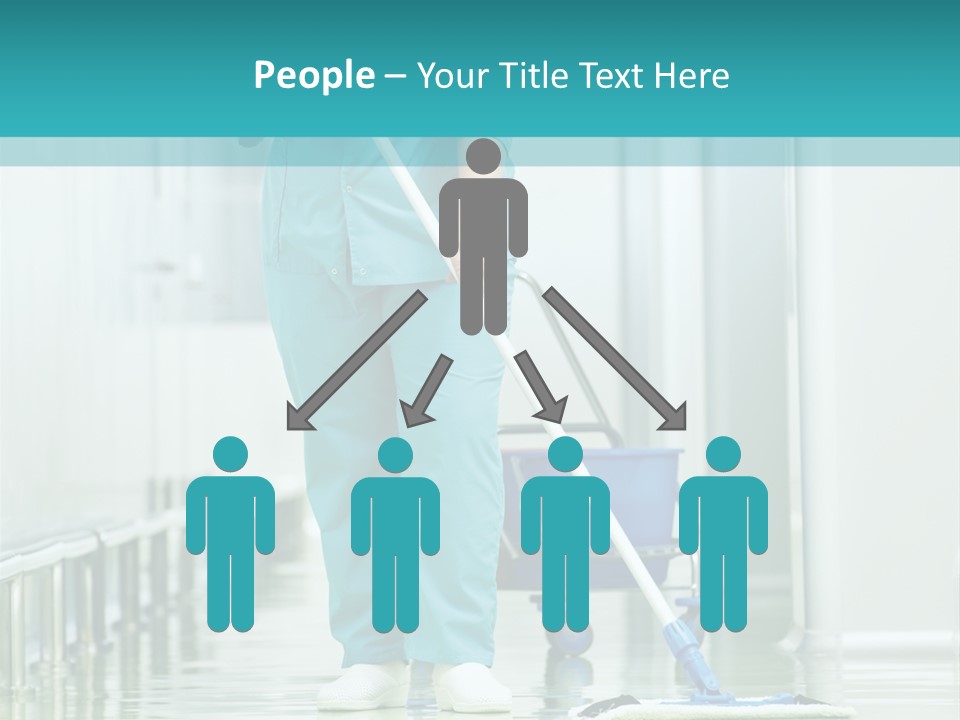 Lady Cleaner Clinic PowerPoint Template