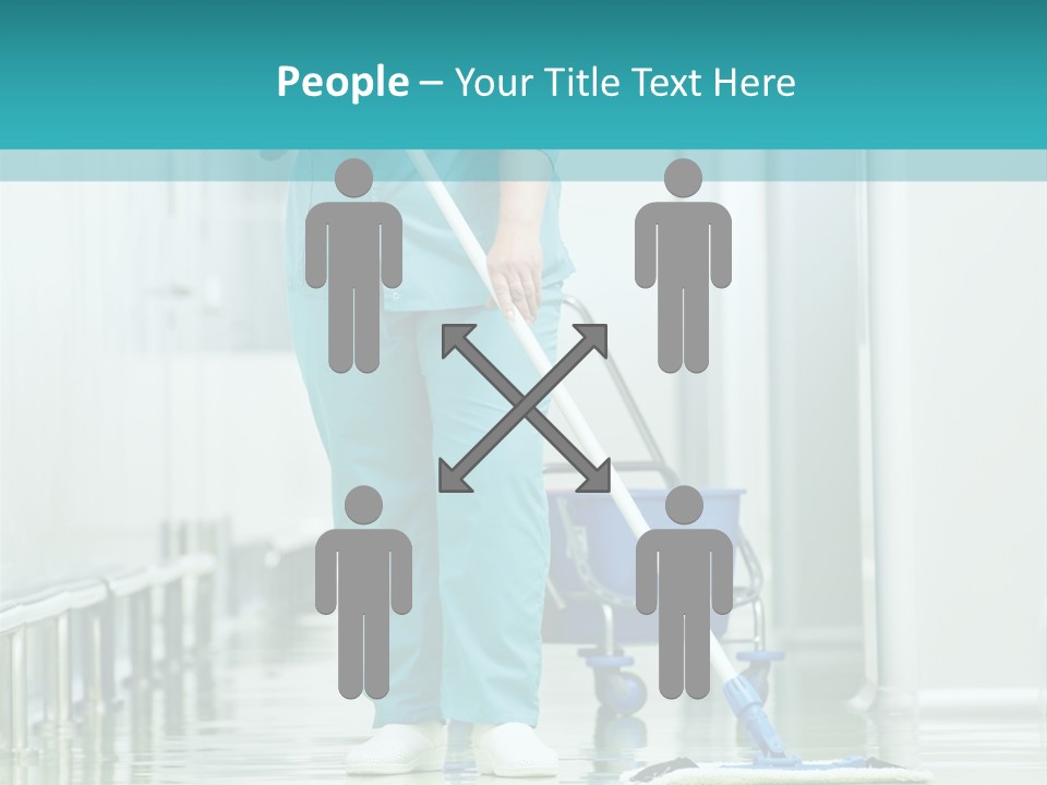 Lady Cleaner Clinic PowerPoint Template