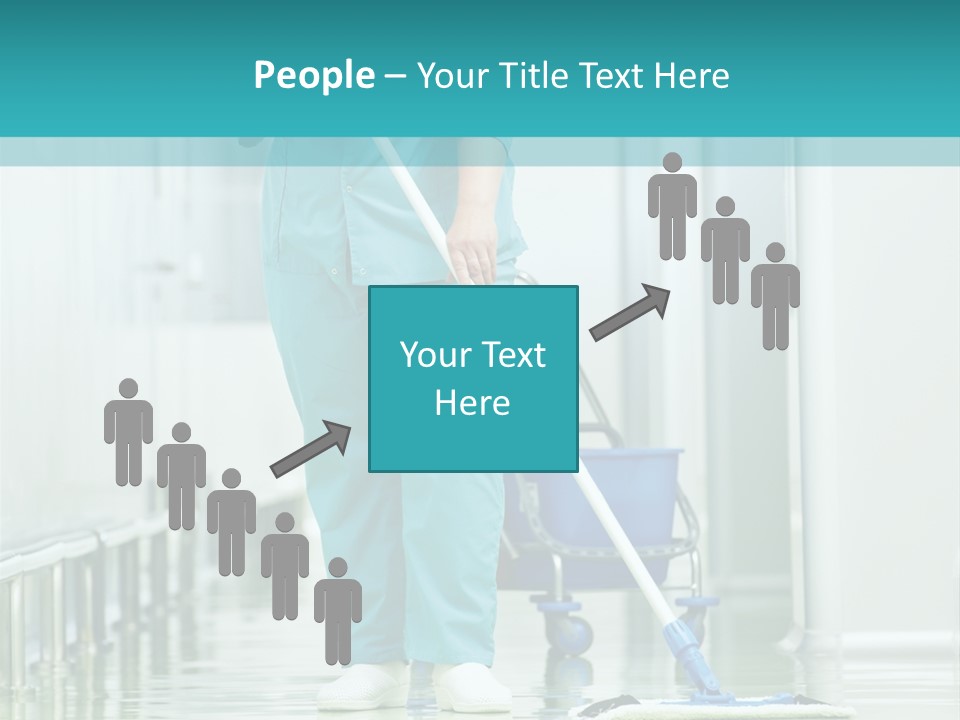 Lady Cleaner Clinic PowerPoint Template