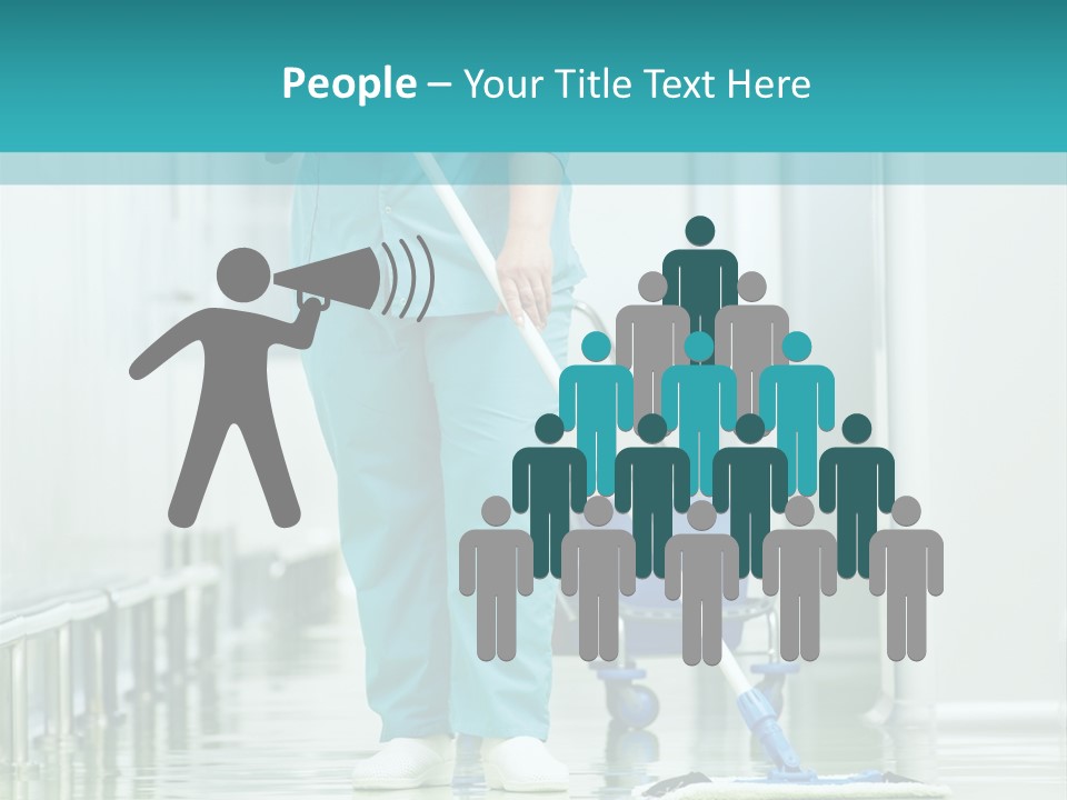 Lady Cleaner Clinic PowerPoint Template