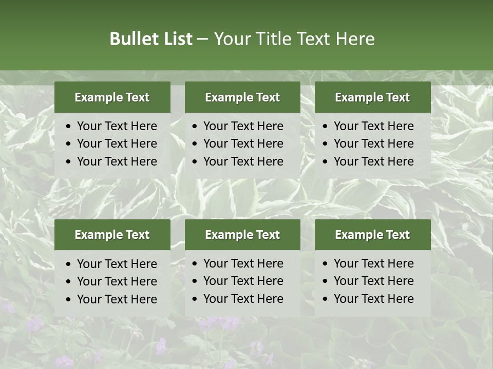 A Bunch Of Plants That Are Next To Each Other PowerPoint Template