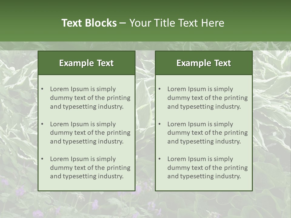 A Bunch Of Plants That Are Next To Each Other PowerPoint Template