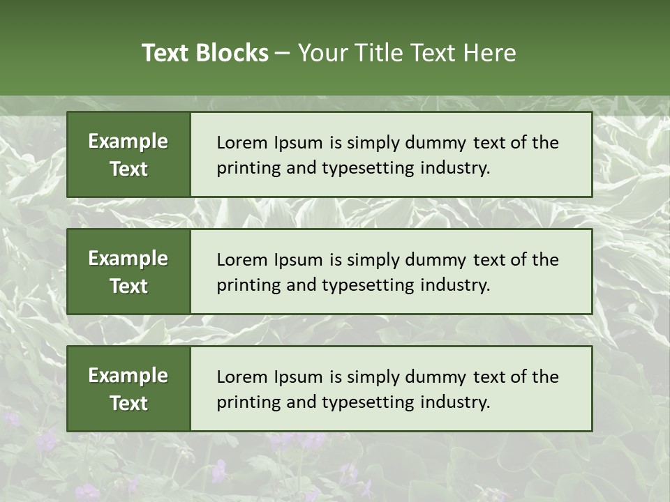 A Bunch Of Plants That Are Next To Each Other PowerPoint Template