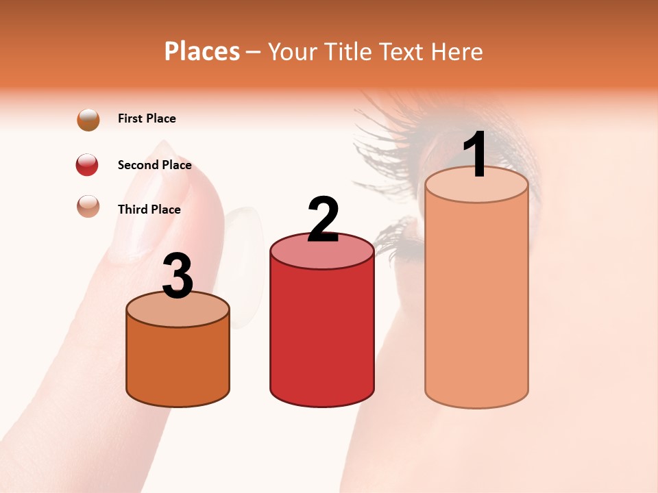 A Woman's Eye With A Contact Lens PowerPoint Template