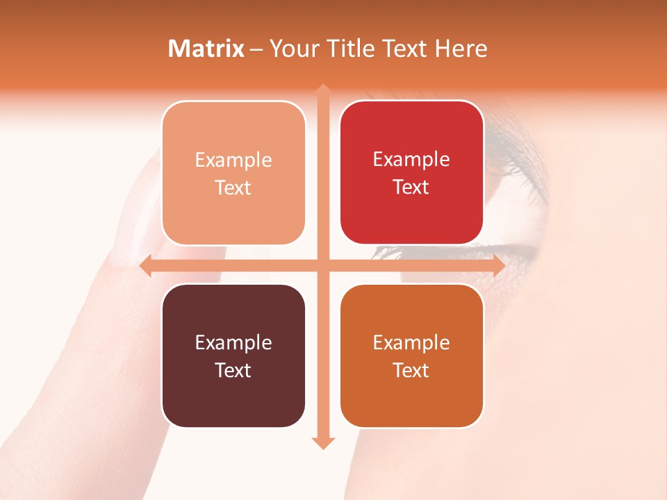 A Woman's Eye With A Contact Lens PowerPoint Template