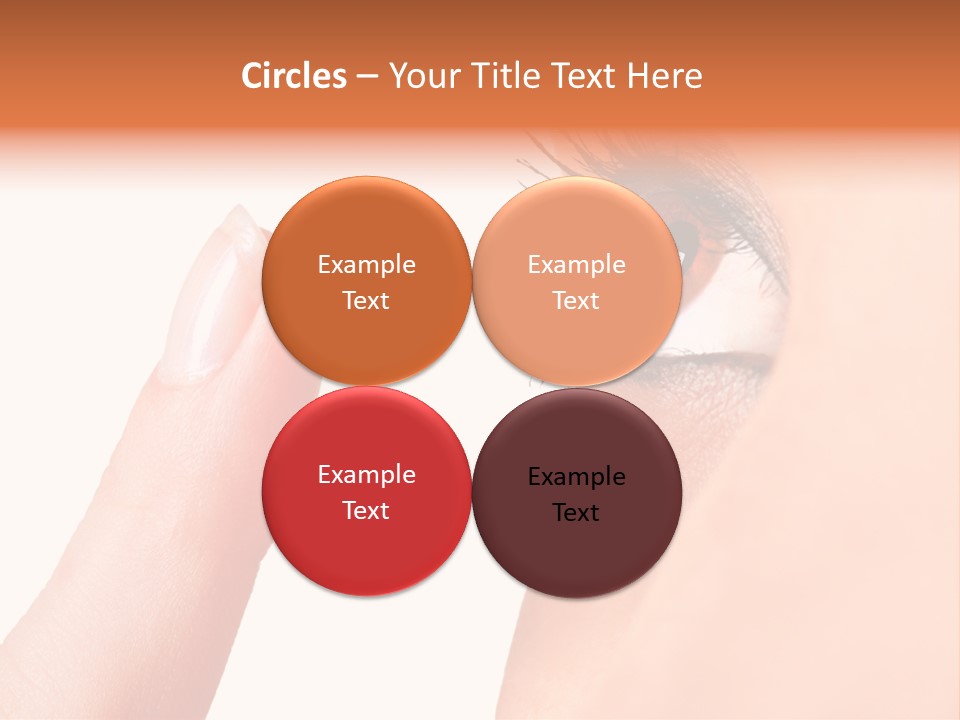 A Woman's Eye With A Contact Lens PowerPoint Template