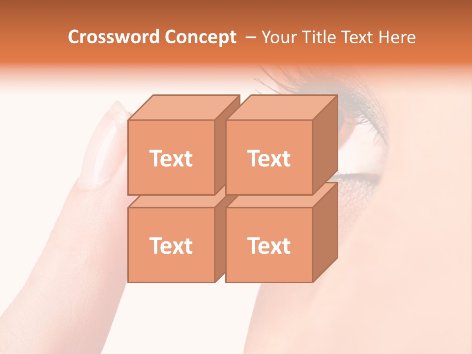 A Woman's Eye With A Contact Lens PowerPoint Template
