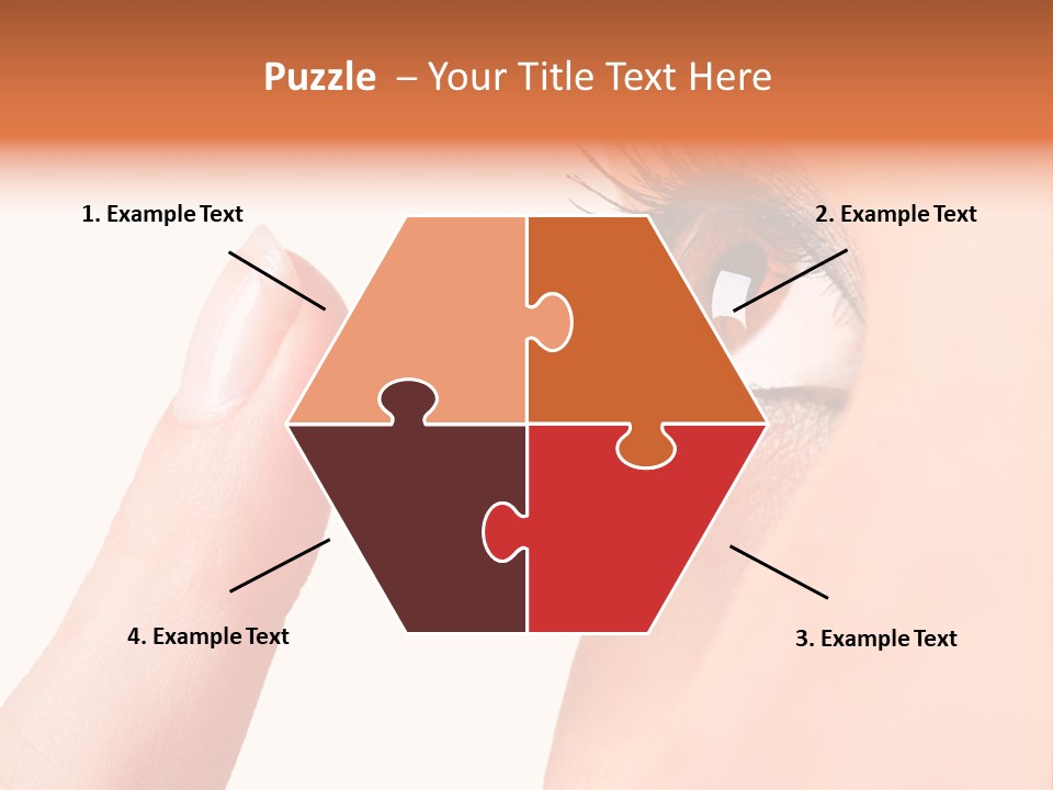 A Woman's Eye With A Contact Lens PowerPoint Template