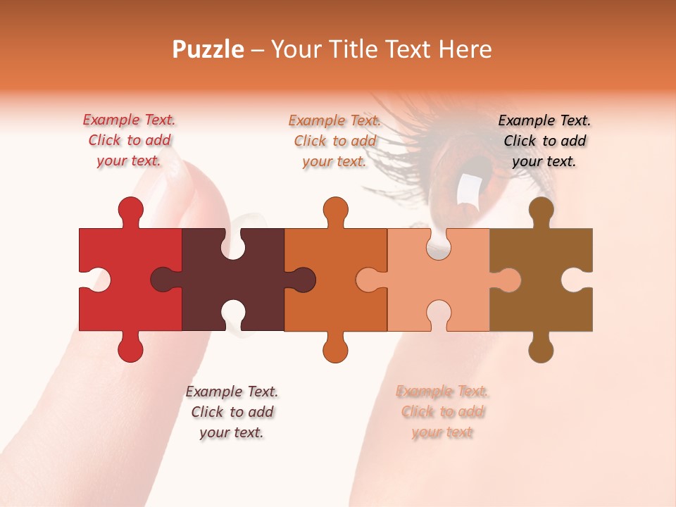 A Woman's Eye With A Contact Lens PowerPoint Template